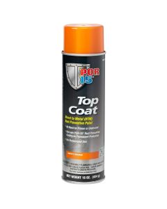 POI46218 image(0) - POR-15 INC 46218 Top Coat DTM Paint, 15 oz Aerosol Can, Safety Orange, Liquid, 30 to 60 min Curing