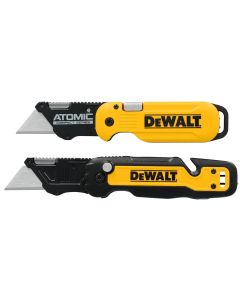 DWTDWHT10995 image(0) - DeWalt Push and Flip Folding Utility Knife 2 Pack
