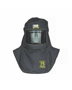 OBRTCG75-CCHVSL image(0) - OBERON Hood with Hard Cap - Arc Flash - 75 Cal TCG - With Fresh Air Arc Flash Hood Ventilation System & Light - Canadian - Color: Black - Window: True Color Grey (TCG)