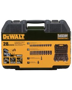 DWTDWMT19244 image(1) - DeWalt DEWALT 28PC SAE 1/2"DR IM SOCKET COMBO SET
