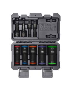 KLE66053E image(0) - Klein Tools 2-in-1 Metric Impact Socket, 12-Point, 30 x 22 mm