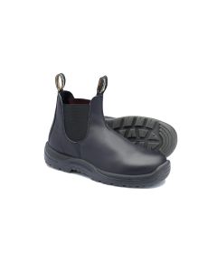 BLU179-095 image(0) - Blundstone Steel Toe Slip-On Elastic Side Boots w/ Kick Guard, Black, AU size 9.5, US size 10.5
