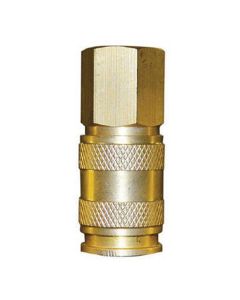 RTCHFFC-1 image(0) - Reading Technologies  HFFC-1 High Flow Quick Disconnect Coupler, 1/4 in, Female, Brass