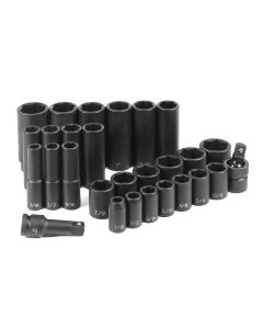 Grey Pneumatic 1/2" Drive 28 Piece Standard/Deep Set