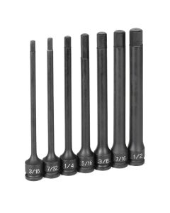 GRE1267H image(0) - Grey Pneumatic 3/8" Dr. 7 Piece 6" Length Fractional Hex Driver Set