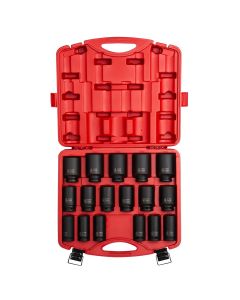 SUN4686 image(2) - SUNEX 17 PC 3/4" DR METRIC DEEP IMPACT SOCKET SET