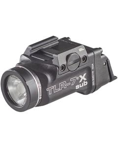 Streamlight TLR-7 X Sub (GLOCK 43X/48 MOS | 43X/48 Rail) - Includes Mounting Kit with Key, Multi-Tool and (1) CR123A Lithium Battery - Black