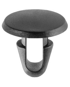 AUVECO 18297 Single Head Type 6 Hood Seal Retaining Clip, 13 mm Dia Bottom Head, Nylon, Black