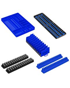 ERNBLUEPACK-TDE26 image(0) - Ernst Mfg.  TDE 26 Show Pack -Tool Organizer Bundle: Screwdriver, Wrench, Plier, Socket, and Tray - Blue