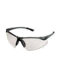 Sellstrom Safety Glasses - XM340RX Series - Clear Lens - Smoke/Smoke Frame - Hard Coated - 2.0 Magnification