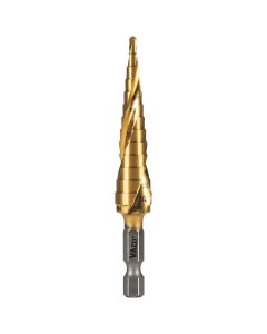 KLE25964 image(0) - Klein Tools 13-Step Drill Bit, Double-Fluted, 1/8-Inch to 1/2-Inch