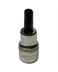 VIM Tools 6 mm Hex Bit, Satin Chrome 3/8 Inch Square Drive Bit Holder