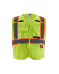 MLW48-73-5173 image(1) - Milwaukee Tool Class 2 Breakaway High Visibility Yellow Mesh Safety Vest - 2XL/3XL (CSA)
