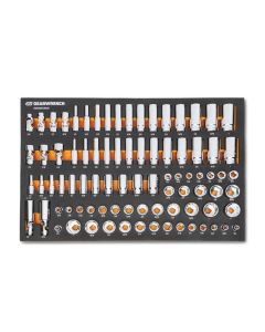 KDTGWMSSKT38SAE image(2) - GearWrench 85 Piece 3/8" Drive Master SAE Socket Set in Foam Storage Tray