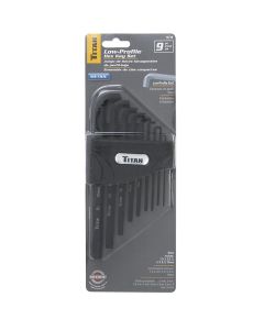 TIT12738 image(1) - TITAN 9-PC METRIC LOW PROFILE HEX KEY SET