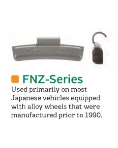 Wegmann Automotive 55 g Zinc Coated Clip-on FNZ Orange Series Wheel Weight (Box of 25)