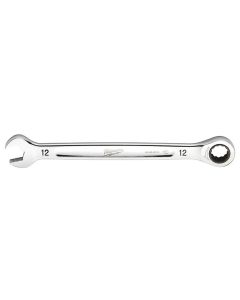 MLW45-96-9312 image(2) - Milwaukee Tool 12MM Metric Ratcheting Combination Wrench, 12-Point, Steel, Chrome
