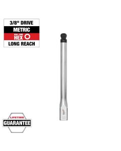 MLW45-34-1103 image(3) - Milwaukee Tool 3/8 Inch Drive 10mm Long Ball End Hex Bit Socket