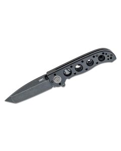 CRKM16-02DB image(0) - CRKT (Columbia River Knife) M16-02DB D2 Stonewash Plain Blade Folding Knife with Deadbolt Lock Aluminum Handle - Black