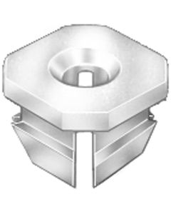 AUVECO PAK NYLON NUTS, #8 SCREW SIZE