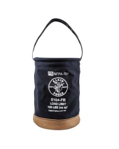 KLE5104OCTO image(0) - Klein Tools Canvas Bucket, Leather Bottom, Connection Points, 12-Inch