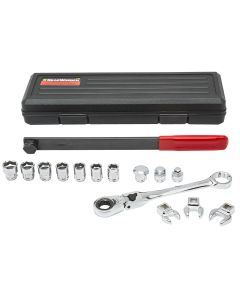 KDT89000 image(1) - GearWrench 15 Piece Serpentine Belt Tool Set with Locking Flex Head Ratcheting Wrench