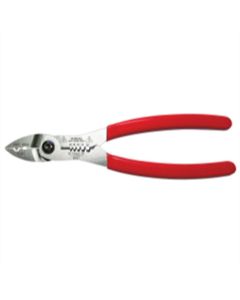 VIM Tools 5 In 1 Auto Tech Wiring Tool, 7 Inch Long Satin Chrome with Red Grips