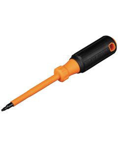 Klein Tools Insulated Screwdriver, 5/16-Inch Cabinet, 6-Inch Round Shank