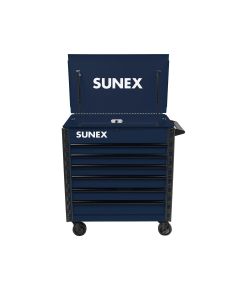 SUN8056FDBL image(0) - SUNEX Premium Full Drawer Service Cart - Blue