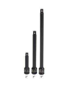 SUN1808 image(0) - SUNEX 1/4" Dr Impact Extension Set - 3 PC.