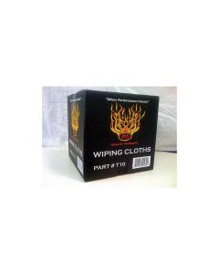 HITT10 image(0) - High Teck Products T10 Premium T-Shirt Material Wiping Cloth, 16 in W x 16 in L, 100% Cotton, White, 10 lb Carton
