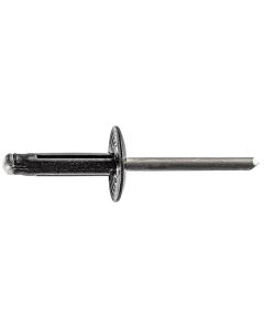 AVC20741 image(0) - AUVECO 20741 Specialty Rivet, 3/16 in Dia x 3/64 to 23/64 in Grip Range, Aluminum Rivet/Mandrel, Black