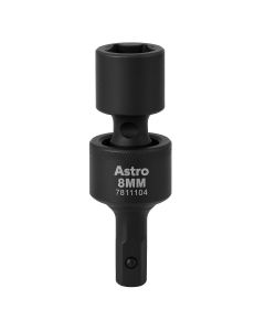 AST7811104 image(0) - Astro Pneumatic 8mm 1/4 Inch Square and Hex Drive Magnetic Universal 6pt Impact Socket for Impact Wrenches and Driver