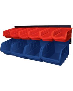 WLMW5190 image(0) - Wilmar Corp. / Performance Tool 10 Bin Wall Mount Storage Rack