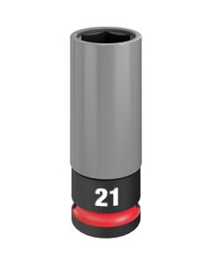 MLW49-66-7806 image(2) - Milwaukee Tool SHOCKWAVE Impact Duty 1/2 Drive 21MM Metric Lug Nut Wheel Socket