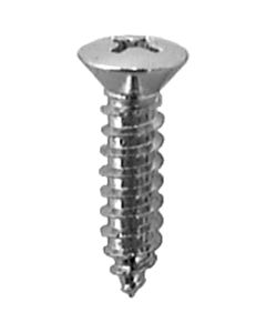 AVCAP1717 image(0) - AUVECO AP1717 Phillips Oval Head A/AB Point Tapping Screw, #10 Screw x #8 Head x 3/4 in L, Chrome