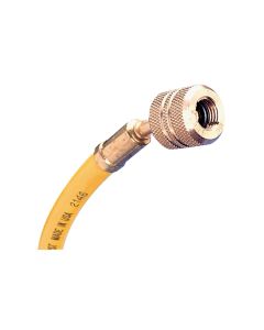Mastercool HOSE 72 R12 YELLOW W/AUTO SHUT OFF VALVES