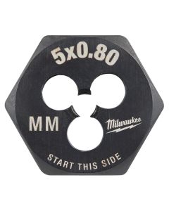 MLW49-57-5329 image(4) - Milwaukee Tool M5-0.80 mm 1-Inch Hex Threading Die