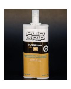 PLI8034 image(0) - PLIO-GRIP Plastic Panel 10 8034 Plastic Panel Bonding, 400 mL Cartridge, Beige (Part A), Light Green (Part B)