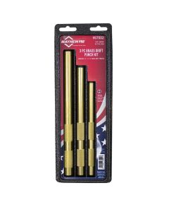 MAY67002 image(1) - Mayhew 3-PC BRASS DRIFT PUNCH SET