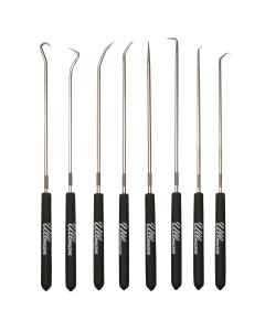 ULLCHP8-L image(1) - Ullman Devices Corp. 9-3/4" Long 8 Piece Hook & Pick Set