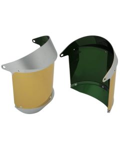 OBR24056 image(0) - Oberon Face Shield Replacement Window - Polycarbonate - Dark Green Gold Heat Reflective - With Lower Crown