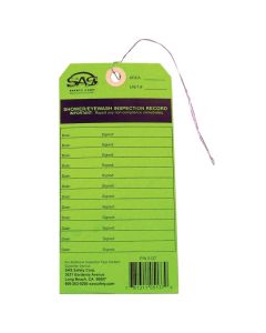 SAS Safety Eyewash Station Inspection Tag