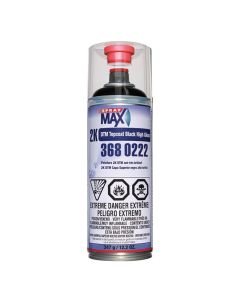 SprayMax 3680222 2K DTM Topcoat, 12.24 oz Aerosol Can, High Gloss Black, Liquid