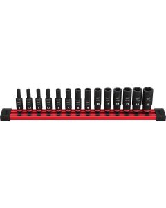 MLW49-66-7003 image(4) - Milwaukee Tool 14PC SHOCKWAVE Impact Duty  Metric Deep 6 Point Socket Set