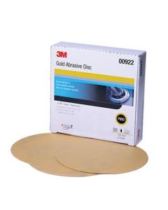 MMM0922 image(0) - 3M 00922 216U Series Abrasive Disc, 6 in Dia, P800 Grit, Hook and Loop, Gold