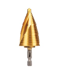 KLE25960 image(0) - Klein Tools 3-Step Drill Bit, Double-Fluted, 7/8-Inch to 1-3/8-Inch