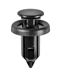 AUVECO 21173 Push-Type with Drive Pin Bumper and Splash Shield Retainer, 20 mm Dia Head, Nylon, Black