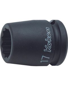 KKN14405M-17 image(0) - Ko-ken USA 14405M-17 1/2 Sq. Dr. Socket 17mm 12 point Length 38mm