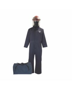 OBRTCG30-CKE-NB-2X image(0) - OBERON Bag Kit - Arc Flash - 30 Cal TCG - Comes With Coveralls, Hard Cap, Face Shield, Balaclava & Storage Bucket - Color: Navy Blue - Size: 2XL